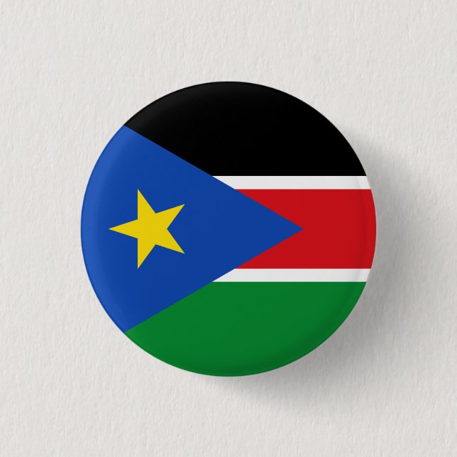 South Sudanese Flag, Flag of South Sudan 3 Cm Round Badge (Front)