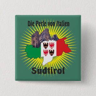 South Tyrol - Alto Adige - Italy - Italia Button