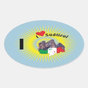 South Tyrol - Alto Adige - Italy - Italia Kleber Oval Sticker