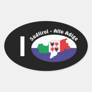 South Tyrol - Alto Adige - Italy - Italia Kleber Oval Sticker