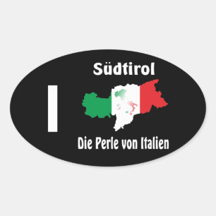 South Tyrol - Alto Adige - Italy - Italia Kleber Oval Sticker