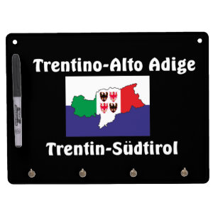 South Tyrol - Alto Adige Keyholder Dry Erase Board With Key Ring Holder