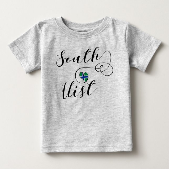 South Uist Flag Heart, Outer Hebrides Baby T-Shirt (Front)