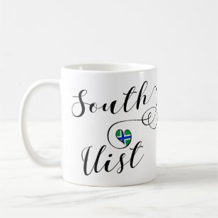 South Uist Flag Heart, Outer Hebrides Coffee Mug