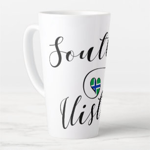 South Uist Flag Heart, Outer Hebrides Latte Mug
