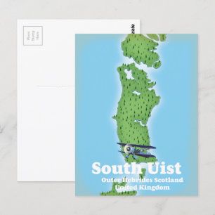 South Uist Outer Hebrides Scotland map Postcard
