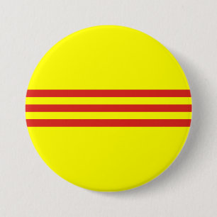 south vietnam flag 7.5 cm round badge