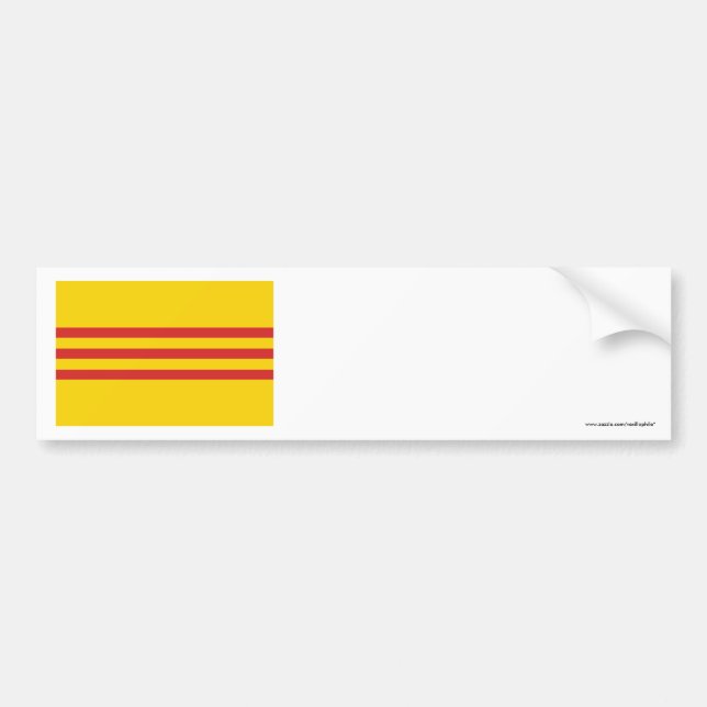 South Vietnam Flag Bumper Sticker (Front)