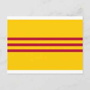 South Vietnamese Flag - Vietnam Cờ vàng ba sọc đỏ Postcard