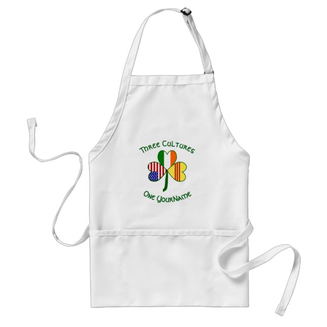 South Vietnamese Irish American Flags Shamrock  Standard Apron (Front)