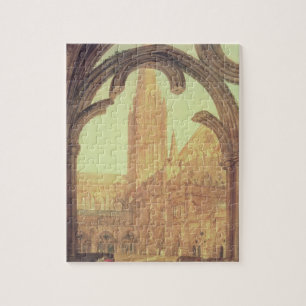 South View of Salisbury Cathedral from the Cloiste Jigsaw Puzzle