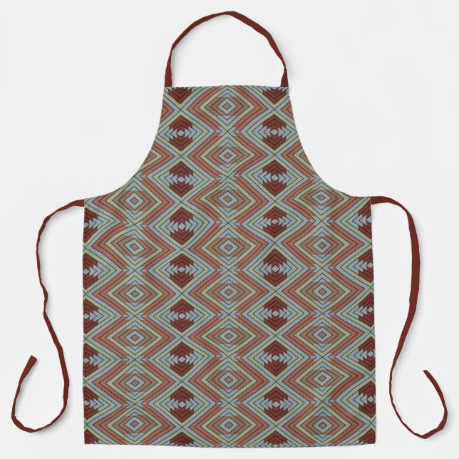South West American Indian Style Patterned Art Apron (Front)
