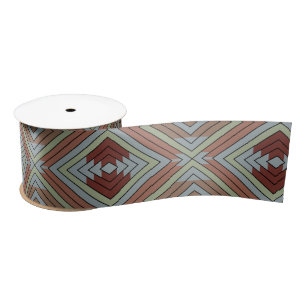 South West American Indian Style Patterned Art Satin Ribbon