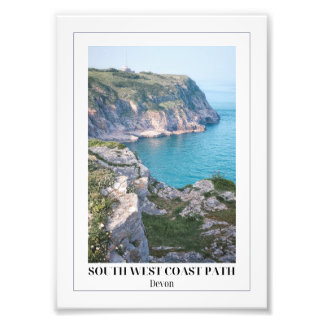 South West Coast Path, Brixham, Cornwall Photo Print