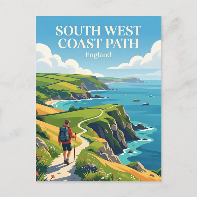 South West Coast Path, Cornwall section England Postcard (Front)