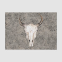 South-West Rustic Ranch Skull Brown Splatter
