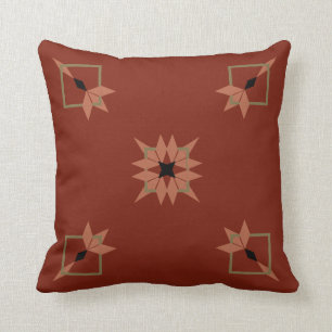 South West Style Deep Brick Red Cushion