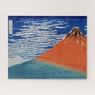 South Wind, Clear Weather by Katsushika Hokusai Jigsaw Puzzle