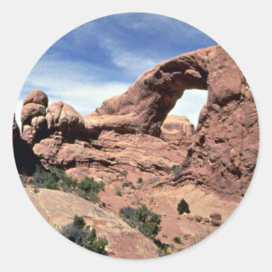 South window, Arches National Park, Utah rock form Classic Round Sticker