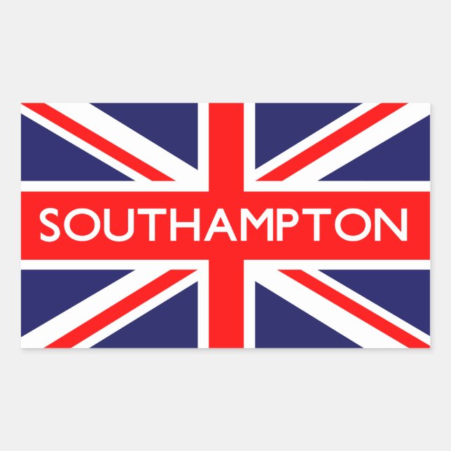 Southampton : British Flag Rectangular Sticker (Front)