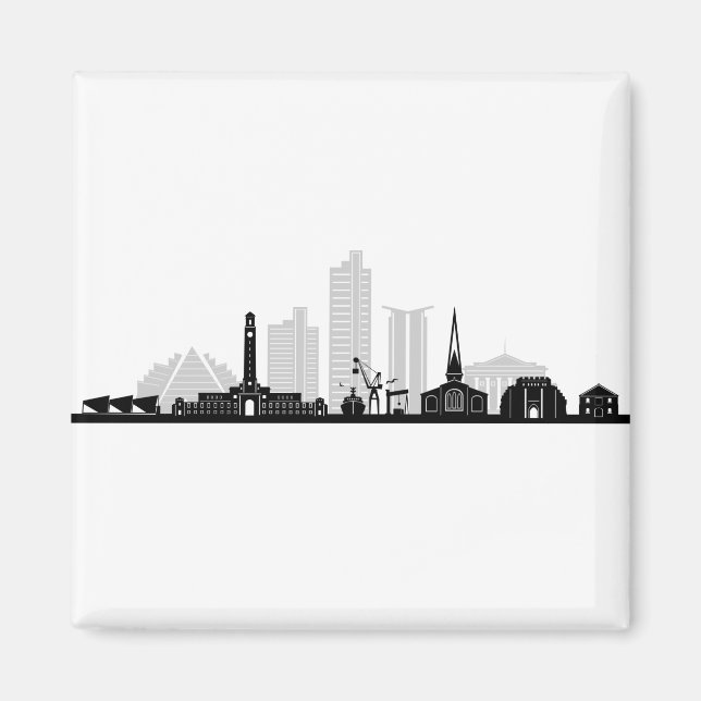 SOUTHAMPTON England fußball City Skyline Silhouett Magnet (Front)
