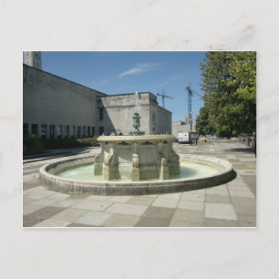 Southampton Library Fountain Postcard