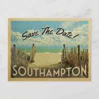 Southampton Save The Date Vintage Beach Nautical