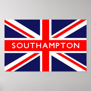 Southampton UK Flag Poster