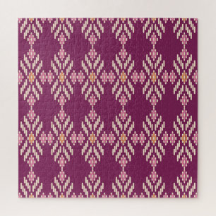 Southeast Asian: Retro Aboriginal Pattern Jigsaw Puzzle