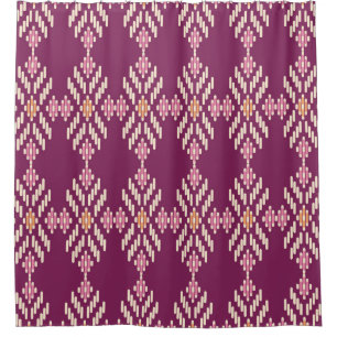 Southeast Asian: Retro Aboriginal Pattern Shower Curtain