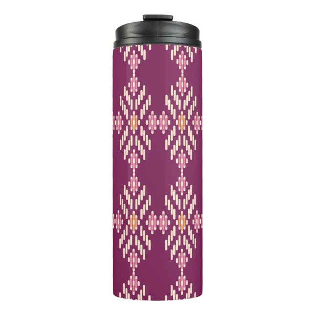 Southeast Asian: Retro Aboriginal Pattern Thermal Tumbler (Front)