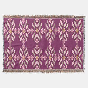 Southeast Asian: Retro Aboriginal Pattern Throw Blanket