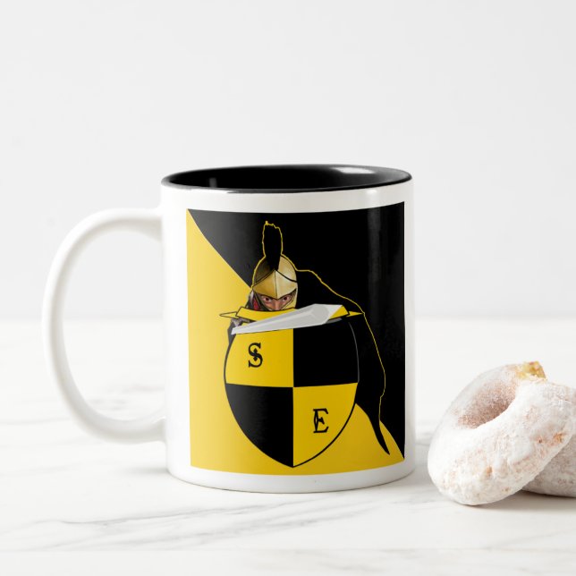 Southeast Knights High School Products Two-Tone Coffee Mug (With Donut)