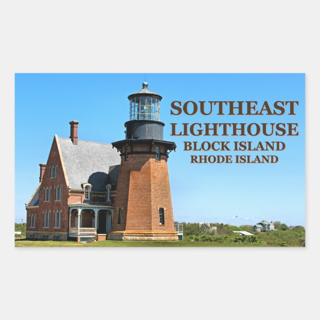 Southeast Lighthouse, Block Island RI Stickers (Front)