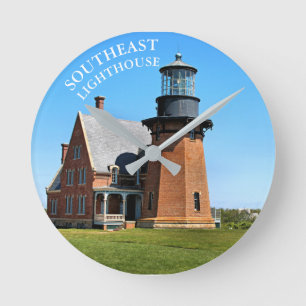 Southeast Lighthouse, Block Island RI Wall  Clock