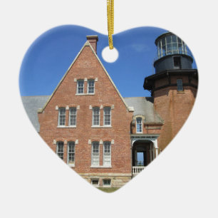 Southeast Lighthouse Building Block Island Ceramic Tree Decoration