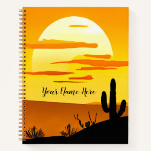 Southeastern Desert Sunset with Cactus Journal
