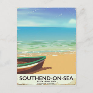 Southend-on-Sea, Essex Vintage travel poster Postcard