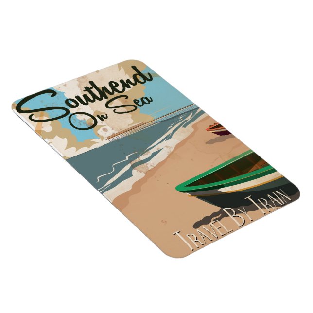 Southend on Sea vintage travel poster Magnet (Right Side)
