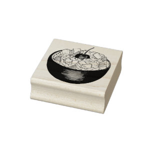 Southern Ambrosia Coconut Marshmallow Fruit Salad Rubber Stamp