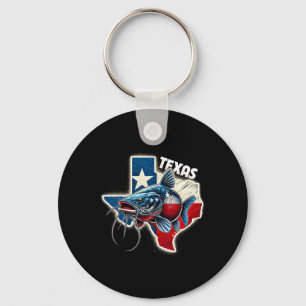 Southern Angler Texas Catfish Fishermen Texan Prid Key Ring