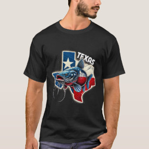 Southern Angler Texas Catfish Fishermen Texan Prid T-Shirt