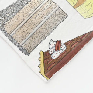 Southern Bakery Food Desserts USA American South Fleece Blanket