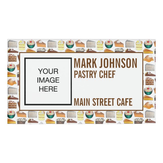Southern Bakery Food Desserts USA American South Name Tag (Front)