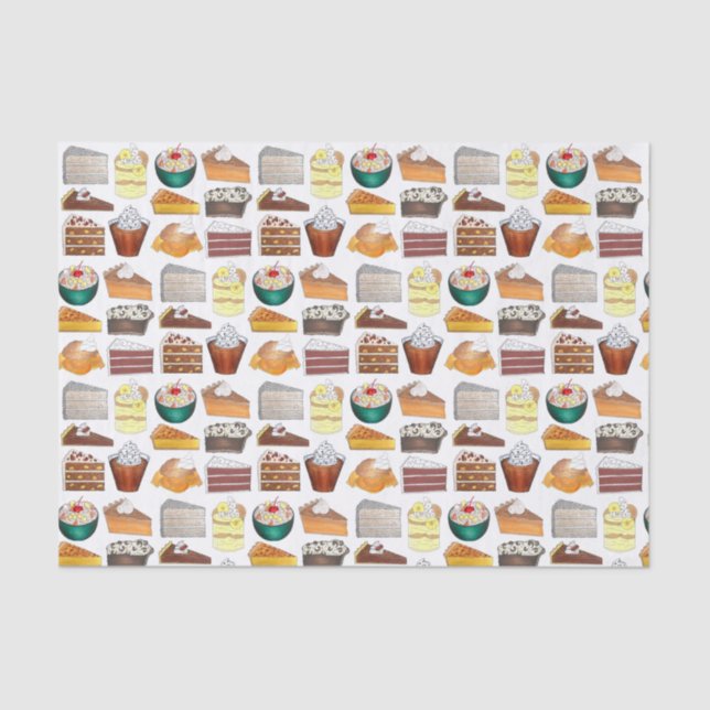 Southern Bakery Food Desserts USA American South Tissue Paper (Front)