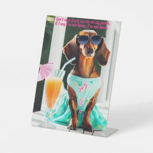 Southern Bell Dachshund Desk Sign