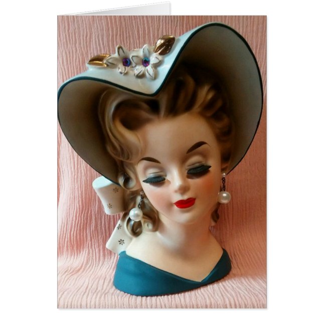 Southern Belle Beauty Mid Century Chic Head Vase (Front)