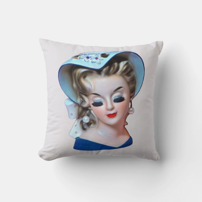 Southern Belle Head Vase Bonnet Lady with Attitude Cushion (Front)