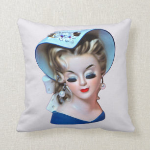 Southern Belle Head Vase Bonnet Lady with Attitude Cushion