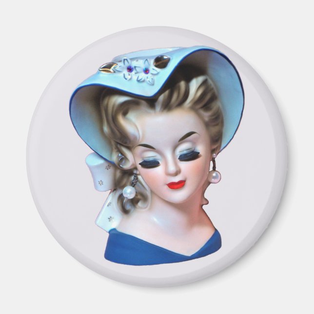Southern Belle Head Vase Bonnet Lady with Attitude Magnet (Front)